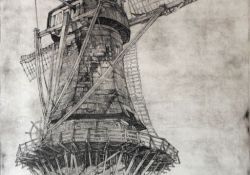 Molen De Vlaggeman, aan de Schie, omstreeks 1925